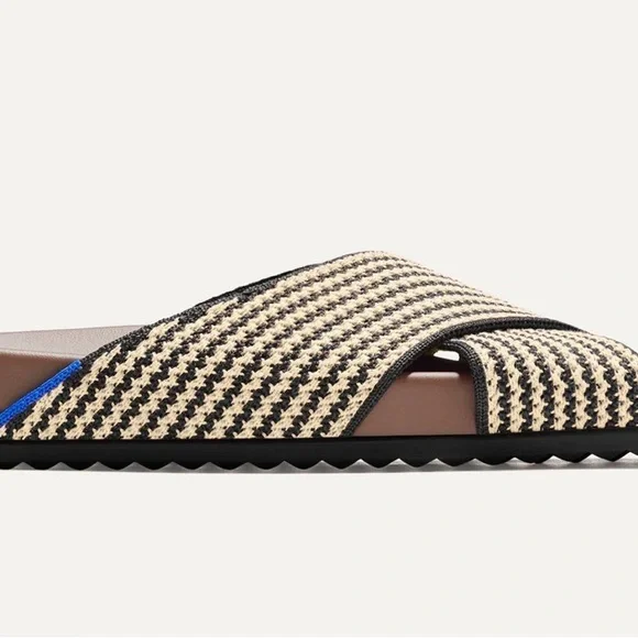 Rothy's Black and Tan Striped Sandals - Picture 3 of 5